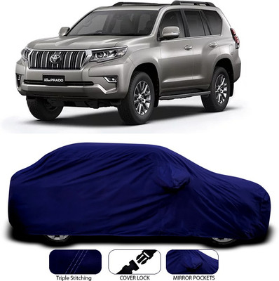 SEBONGO Car Cover For Toyota Land Cruiser Prado (With Mirror Pockets)(Blue)