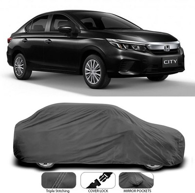 SEBONGO Car Cover For Honda City ZX (Without Mirror Pockets)(Black)