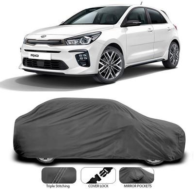 SEBONGO Car Cover For Kia Rio (Without Mirror Pockets)(Grey)