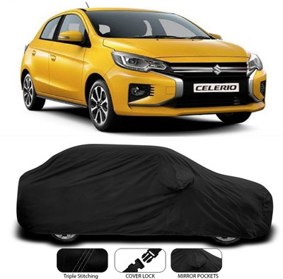 ANTHUB Car Cover For Maruti Suzuki Celerio (With Mirror Pockets)(Black)