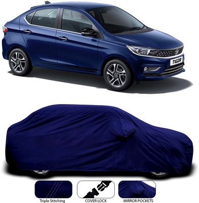 ANTHUB Car Cover For Tata Tigor (With Mirror Pockets)(Blue)