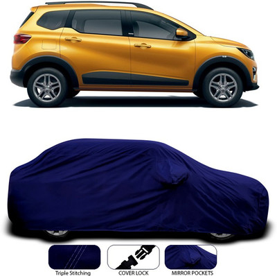 ANTHUB Car Cover For Renault Triber (With Mirror Pockets)(Blue)