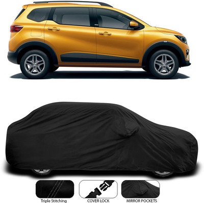 ANTHUB Car Cover For Renault Triber (With Mirror Pockets)(Black)