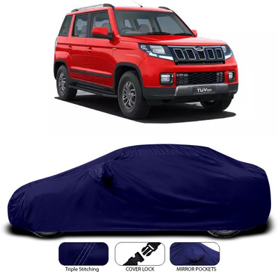 ANTHUB Car Cover For Mahindra TUV300 (With Mirror Pockets)(Blue)