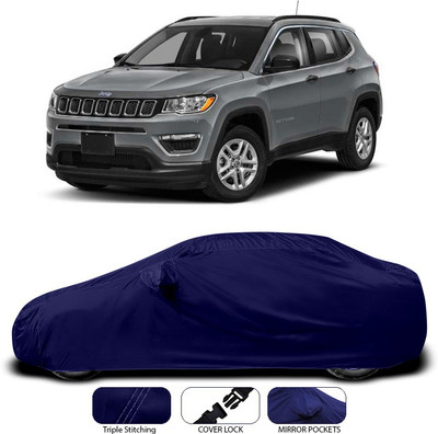 ANTHUB Car Cover For Jeep Compass (With Mirror Pockets)(Blue)