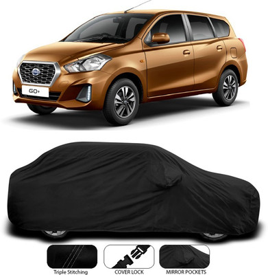 SEBONGO Car Cover For Nissan Go+ (With Mirror Pockets)(Black)
