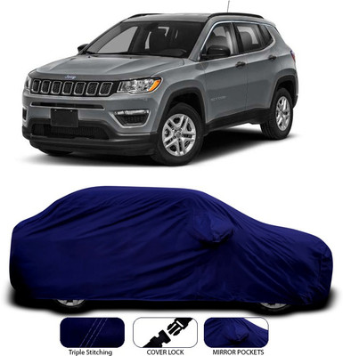 ANTHUB Car Cover For Jeep Compass (With Mirror Pockets)(Blue)