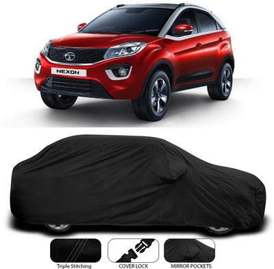 ANTHUB Car Cover For Tata Nexon (With Mirror Pockets)(Black)