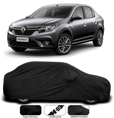 ANTHUB Car Cover For Renault Logan (With Mirror Pockets)(Black)