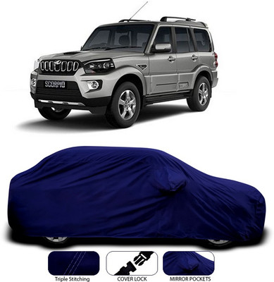 ANTHUB Car Cover For Mahindra Scorpio (With Mirror Pockets)(Blue)