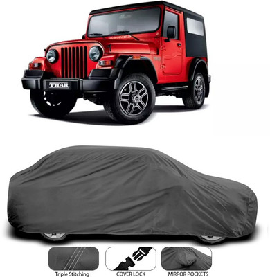 ANTHUB Car Cover For Mahindra Thar (Without Mirror Pockets)(Grey)