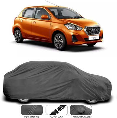 ANTHUB Car Cover For Nissan Go (Without Mirror Pockets)(Grey)