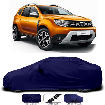 ANTHUB Car Cover For Renault Duster (With Mirror Pockets)(Blue)