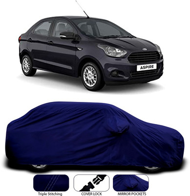 ANTHUB Car Cover For Ford Figo Aspire (With Mirror Pockets)(Blue)