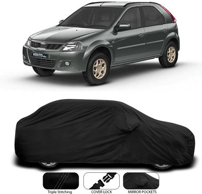 SEBONGO Car Cover For Mahindra Verito Vibe (With Mirror Pockets)(Black)