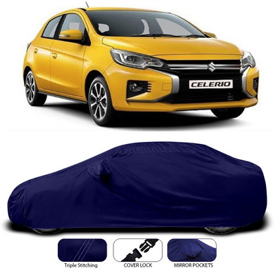 SEBONGO Car Cover For Maruti Suzuki Celerio (With Mirror Pockets)(Blue)