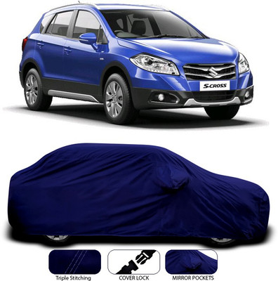 ANTHUB Car Cover For Maruti Suzuki S-Cross (With Mirror Pockets)(Blue)