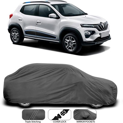 ANTHUB Car Cover For Renault Kwid (Without Mirror Pockets)(Grey)
