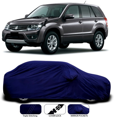 SEBONGO Car Cover For Maruti Suzuki Grand Vitara (With Mirror Pockets)(Blue)
