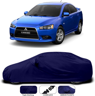 SEBONGO Car Cover For Mitsubishi Lancer (With Mirror Pockets)(Blue)