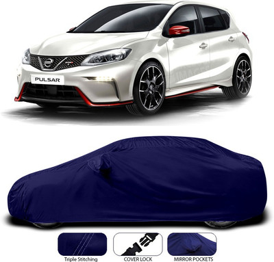 SEBONGO Car Cover For Nissan Pulsar (With Mirror Pockets)(Blue)