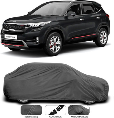 ANTHUB Car Cover For Kia Sonet (Without Mirror Pockets)(Grey)