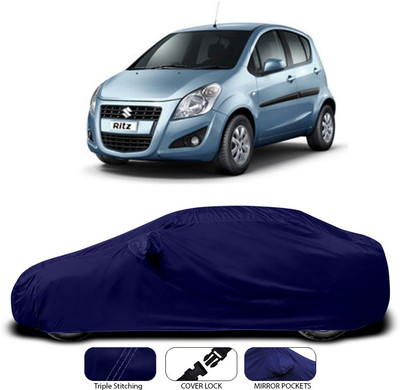 ANTHUB Car Cover For Maruti Suzuki Ritz (With Mirror Pockets)(Blue)