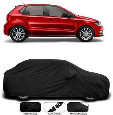 ANTHUB Car Cover For Volkswagen Polo GT (With Mirror Pockets)(Black)