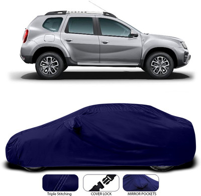 ANTHUB Car Cover For Renault Duster (With Mirror Pockets)(Blue)