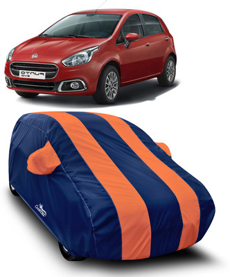 XAFO Car Cover For Fiat Punto Evo (With Mirror Pockets)(Orange)