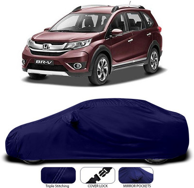 ANTHUB Car Cover For Honda Brio (With Mirror Pockets)(Blue)