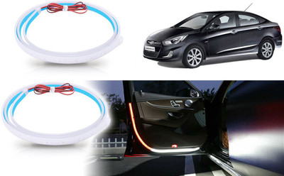 Selifaur 2 Pcs 48 Inch Car Door Opening Warning LED Strips Safety Light For Fluidic Car Fancy Lights(Red, White)