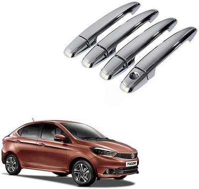 Adhvik (Pack Of 4 Pc) Stylish Car Door Catch Handle Cover Chrome Finishing Suitable For Tigor Cars Car Grab Handle Cover