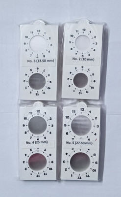rci Clock Wise Coin Holder 2 x 2 Use For Routed coin Size 2No,3No,4No,5No Each size 5 Pcs total 20 count Coin Bank(White)