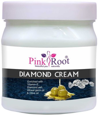 PINKROOT Diamond Cream Enriched with Vitamin E, Diamond ash, Wheat germ oil & Olive oil(500 ml)