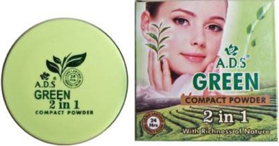 ads BeautyFLY Green Tea 2 in 1 Compact Powder Compact (Green, 23.5 g) Compact(Green, 23.5 g)