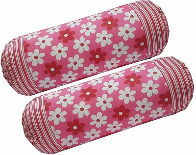 Shopway Collection Cotton Bolsters Cover(Pack of 2, 38 cm*75 cm, Red)