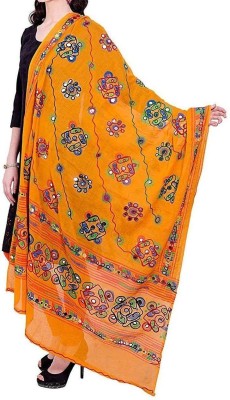 SHREENA CREATIONS Pure Cotton Embroidered, Embellished Women Dupatta