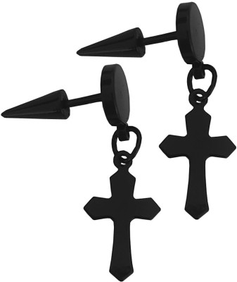 Shiv Jagdamba Religious Jesus Cross StudEarring 02 Stainless Steel Stud Earrings Metal Stud Earring