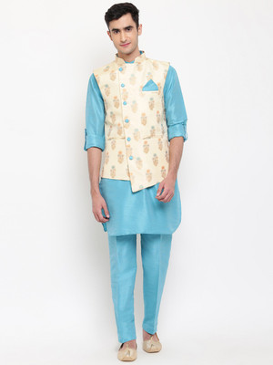 AJ Dezines Men Kurta Pyjama Ethnic Jacket Set