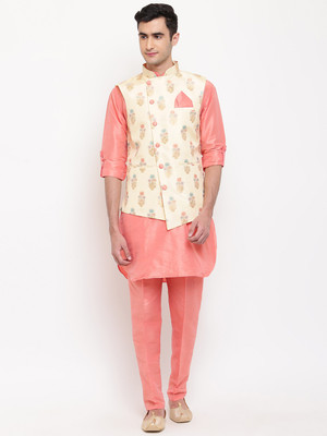 AJ Dezines Men Kurta Pyjama Ethnic Jacket Set
