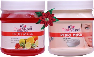 PINKROOT Fruit Mask 500gm with Pearl Mask 500gm(1000 ml)