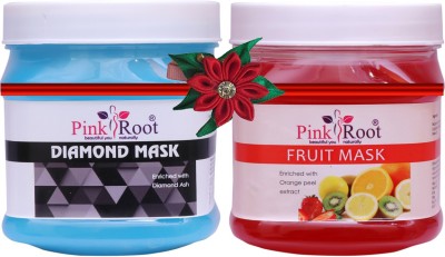 PINKROOT Diamond Mask 500gm with Fruit Mask 500gm(1000 ml)