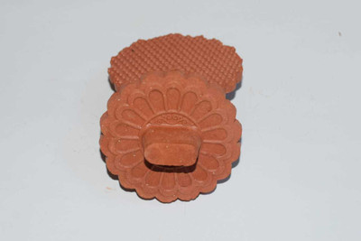 Turtulsgroup Terracotta Foot Scrubber -Set of 2(Brown)