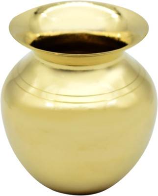 Puja N Pujari Brass Kalash Chambu for Festival Pooja Brass Kalash(Gold)