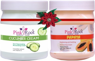 PINKROOT Cucumber Cream 500gm with Papaya Cream 500gm(1000 ml)