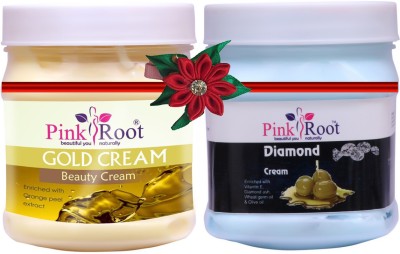 PINKROOT Gold Cream 500gm with Diamond Cream 500gm(1000 ml)