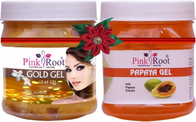 PINKROOT Gold Gel 500gm with Papaya Gel 500gm(1000 ml)