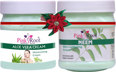 PINKROOT Aloe Vera Cream 500gm with Neem Cream 500gm(1000 ml)