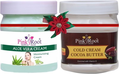 PINKROOT Aloe Vera Cream 500gm with Cocoa Butter Cold Cream 500gm(1000 ml)